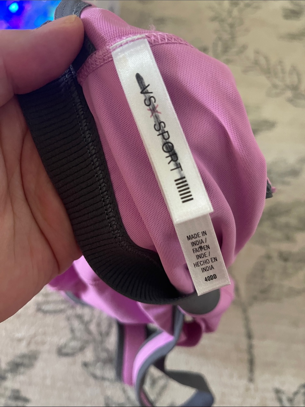 Victorias Secret Zip up sports bra purple and grey 40DD - Picture 4 of 4